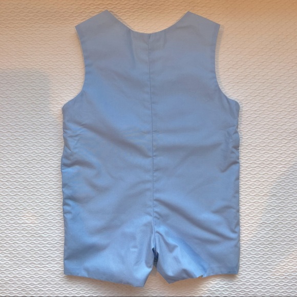 Classic Whimsy Smocked Blue Jon Jon/Romper - Picture 2 of 6